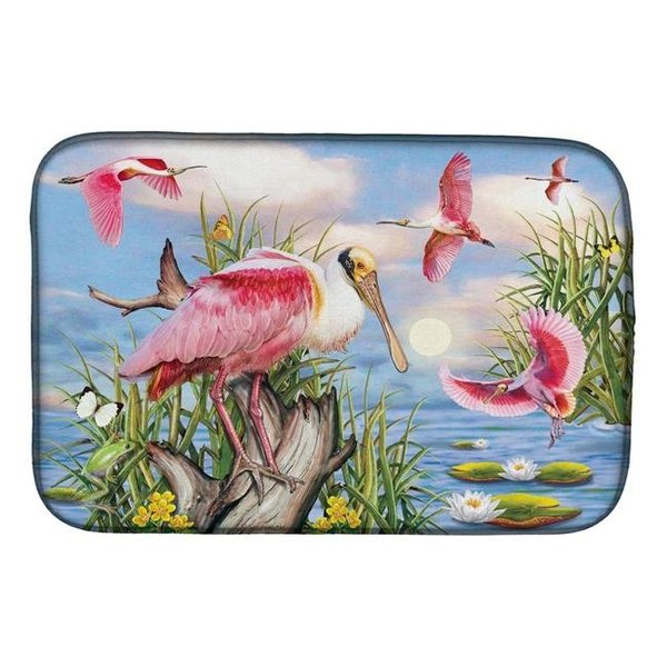 Carolines Treasures Carolines Treasures PRS4036DDM 14 x 21 in. Roseate Spoonbill Dish Drying Mat PRS4036DDM